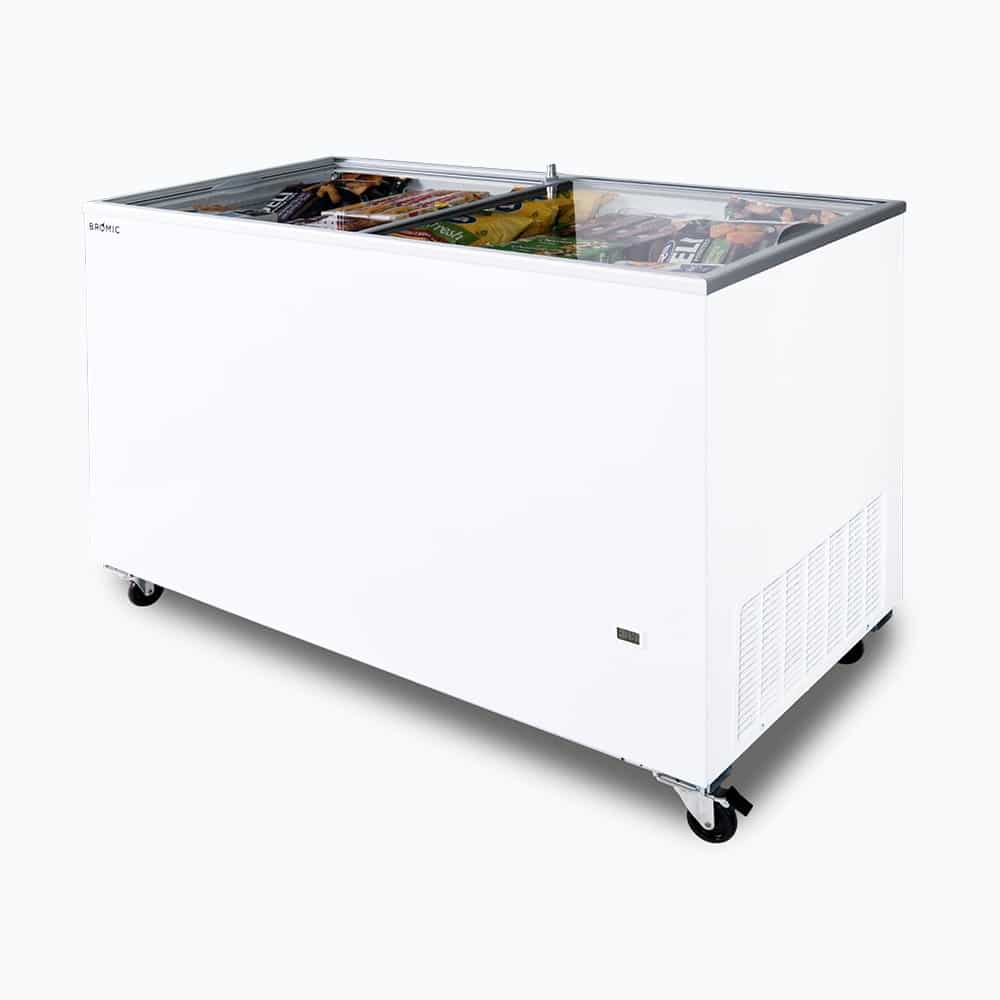 Bromic Display Chest Freezer - 401L - Flat Glass Top     (5 Years Warranty)
