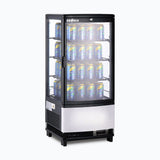 Bromic Countertop Fridge - 80L - 1 Door - Curved Glass - Black  (5 Years Warranty)