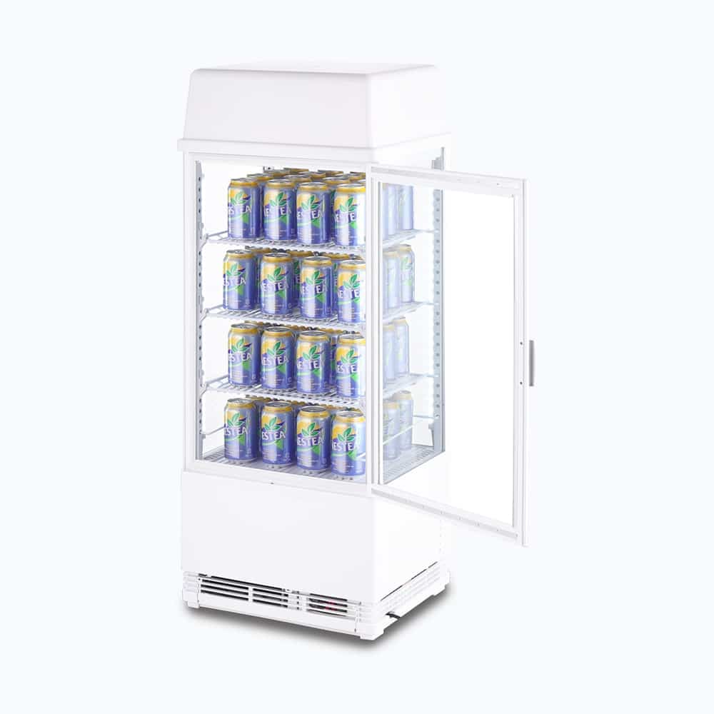 Bromic Countertop Fridge - 78L - 1 Door - Flat Glass - White  (5 Years Warranty)