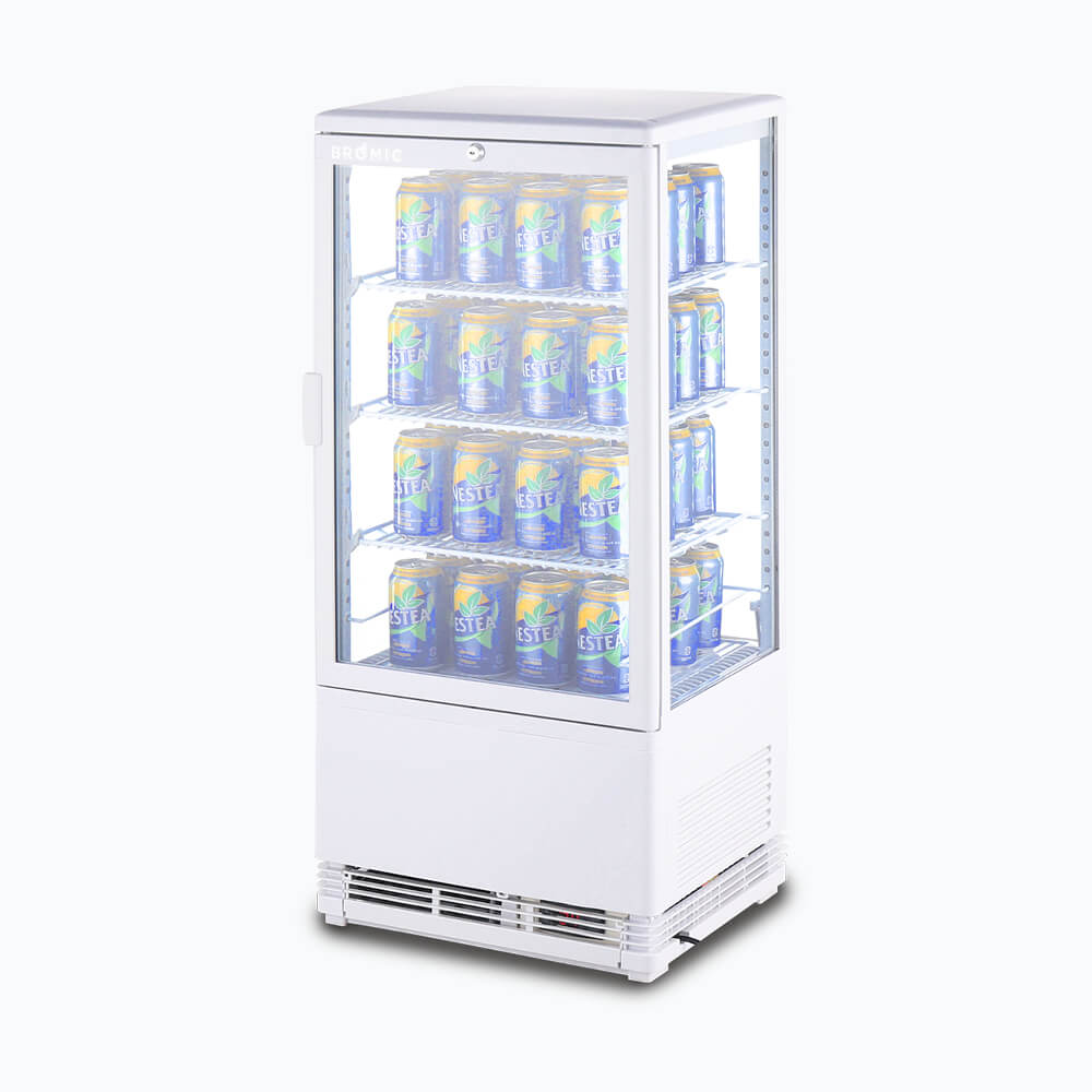 Bromic Countertop Fridge - 78L - 1 Door - Flat Glass - White  (5 Years Warranty)