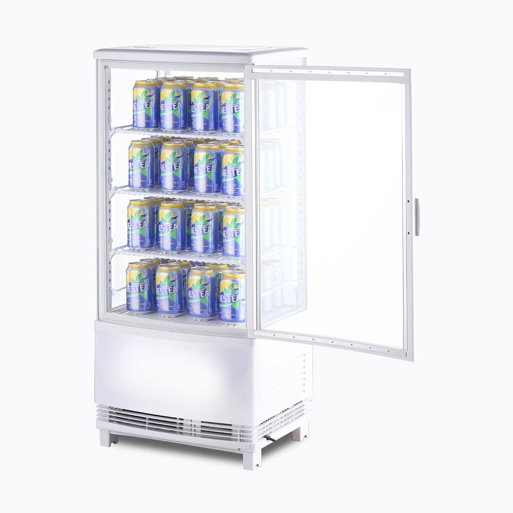 Bromic Countertop Fridge - 80L - 1 Door - Curved Glass - White  (5 Years Warranty)