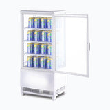 Bromic Countertop Fridge - 80L - 1 Door - Curved Glass - White  (5 Years Warranty)