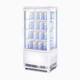 Bromic Countertop Fridge - 80L - 1 Door - Curved Glass - White  (5 Years Warranty)