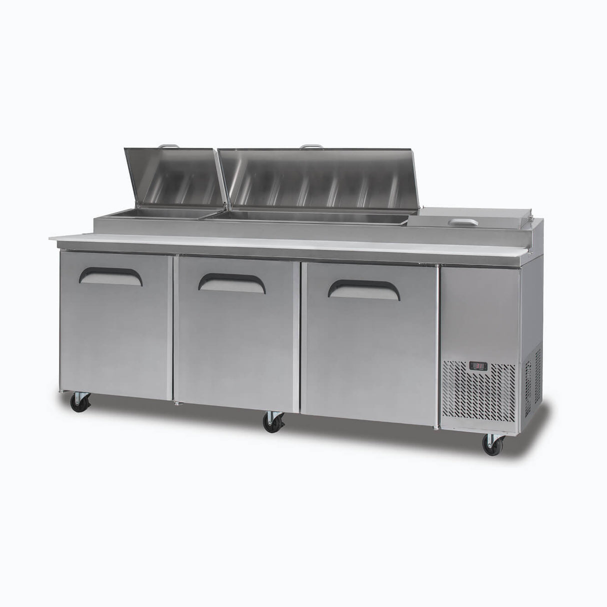 Bromic Pizza Prep Fridge - 3  Doors - 2370mm - 12 Pans  (5 Years Warranty)