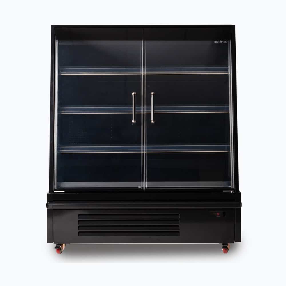Bromic Semi Vertical Display Fridge - 1250mm - 2 Doors - Hinged  (5 Years Warranty)