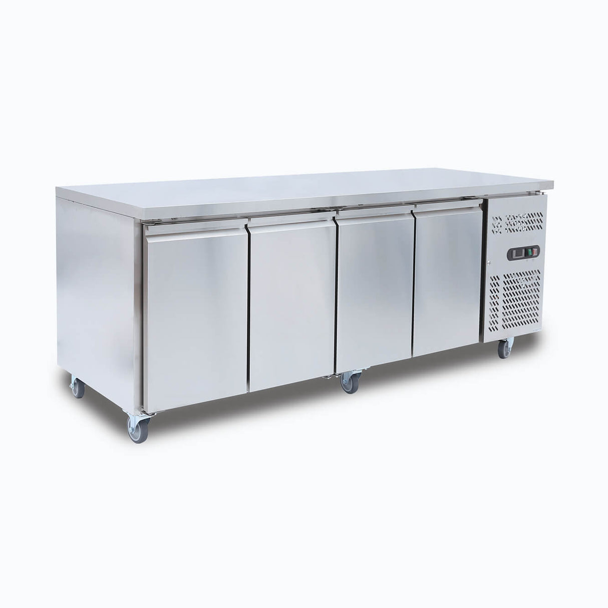 Under Bench Freezer - 553L - 4 Doors - Stainless Steel  (5 Years Warranty)
