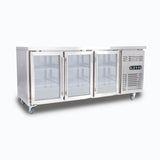Bromic Under Bench Display Fridge - 417L - 3 Doors - Glass  (5 Years Warranty)