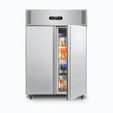 Bromic Upright Fridge - 1300L - 2 Doors - Stainless Steel     (5 Years Warranty)