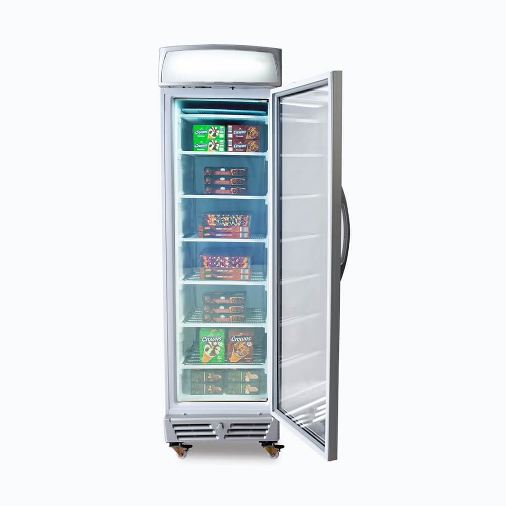 Bromic Upright Display Freezer - 300L - 1 Door - Flat Glass - Lightbox    (5 Years Warranty)