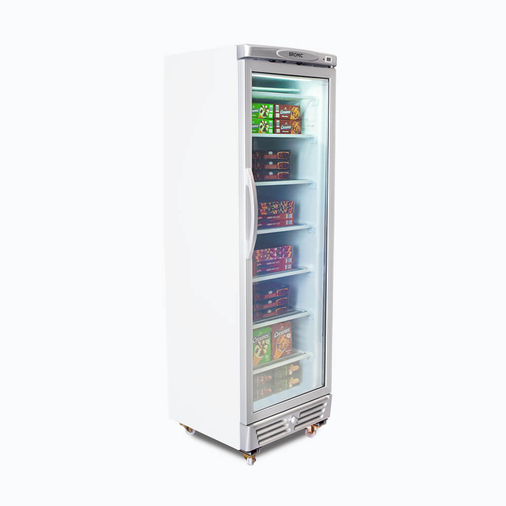 Bromic Upright Display Freezer - 300L - 1 Door - Flat Glass