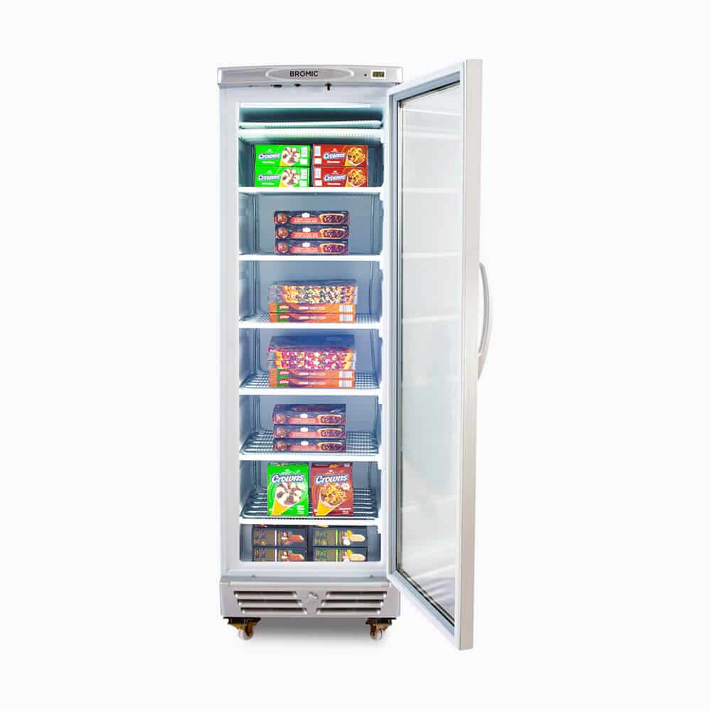 Bromic Upright Display Freezer - 300L - 1 Door - Flat Glass