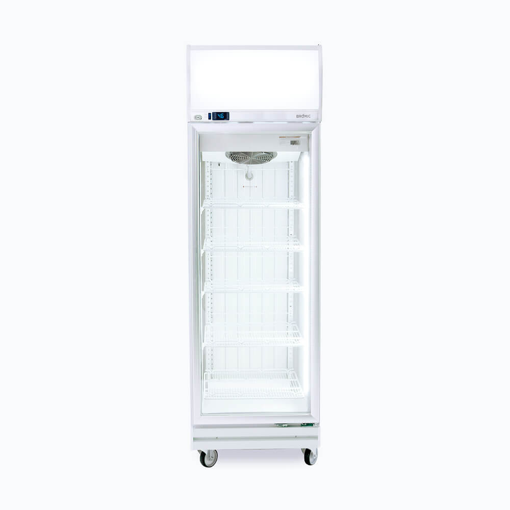 Upright Display Freezer - 444L - 1 Door - Flat Glass - Lightbox      (5 Years Warranty)