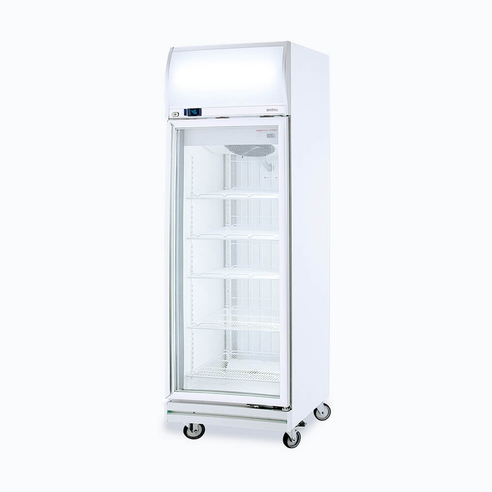 Upright Display Freezer - 444L - 1 Door - Flat Glass - Lightbox      (5 Years Warranty)