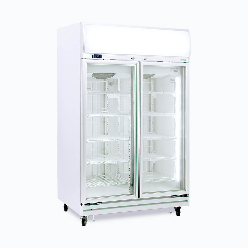 Bromic Upright Display Freezer - 976L - 2 Doors - Flat Glass - Lightbox   (5 Years Warranty)