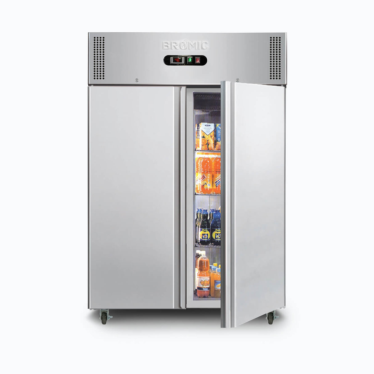 Bromic Upright Freezer - 1300L - 2 Doors - Stainless Steel    (5 Years Warranty)