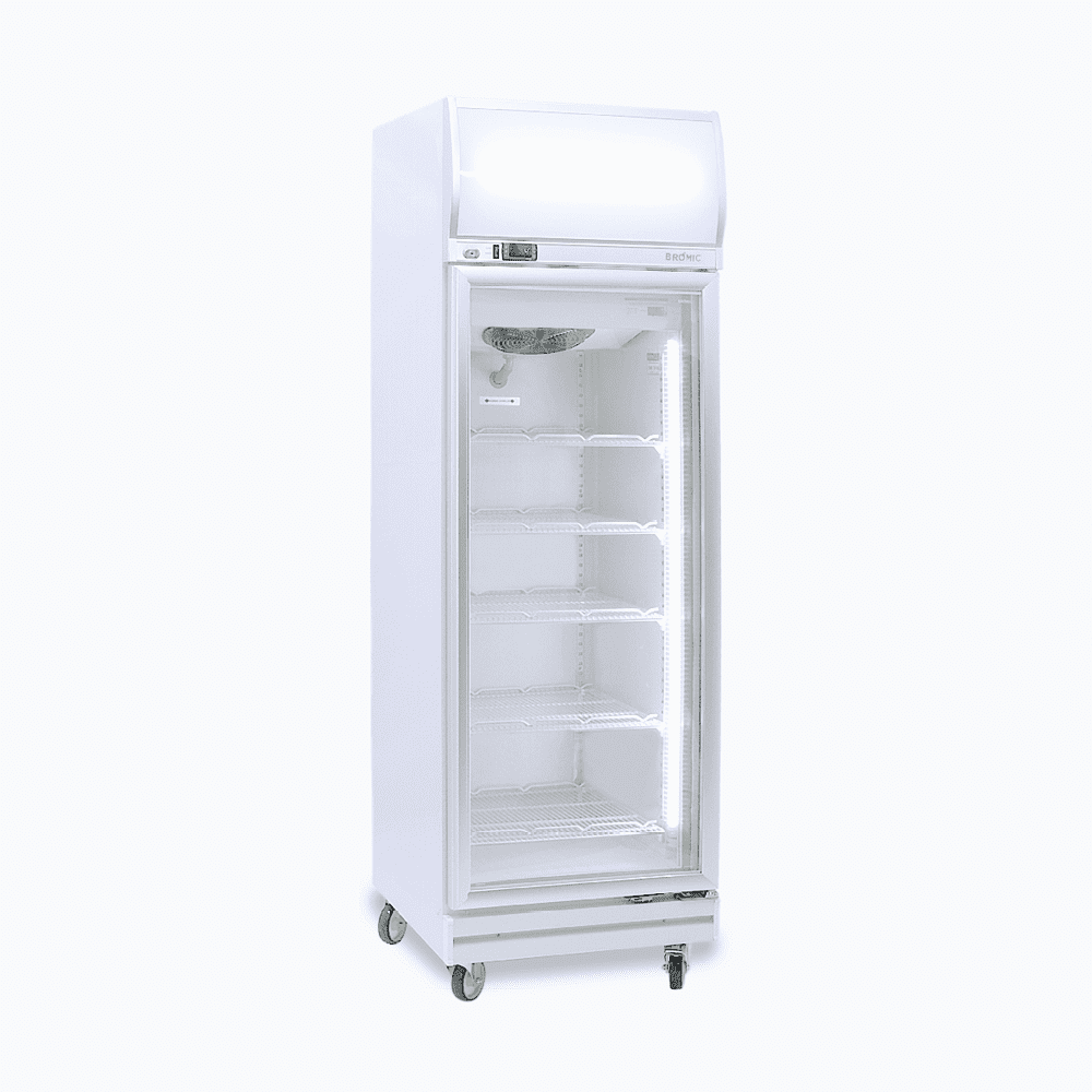 Bromic Upright Display Fridge - 444L - 1 Door - Flat Glass - Lightbox     (5 Years Warranty)
