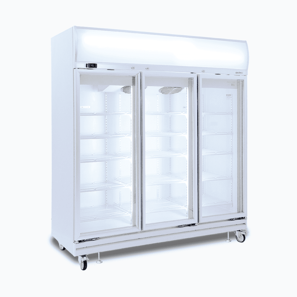 Bromic Upright Display Fridge - 1507L - 3 Doors - Flat Glass - Lightbox     (5 Years Warranty)