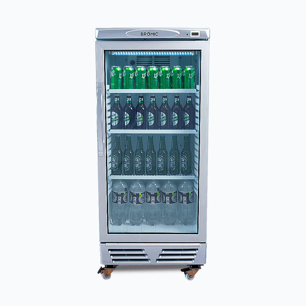 Bromic Upright Display Fridge - 215L - 1 Door - Flat Glass  (5 Years Warranty)