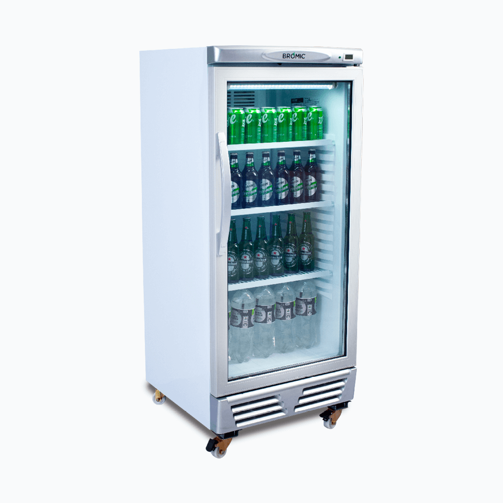 Bromic Upright Display Fridge - 215L - 1 Door - Flat Glass  (5 Years Warranty)
