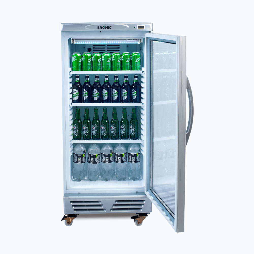 Bromic Upright Display Fridge - 215L - 1 Door - Flat Glass  (5 Years Warranty)