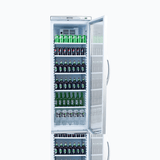 Bromic Upright Display Fridge - 372L - 1 Door - Flat Glass - White with Silver Trim  (5 Years Warranty)