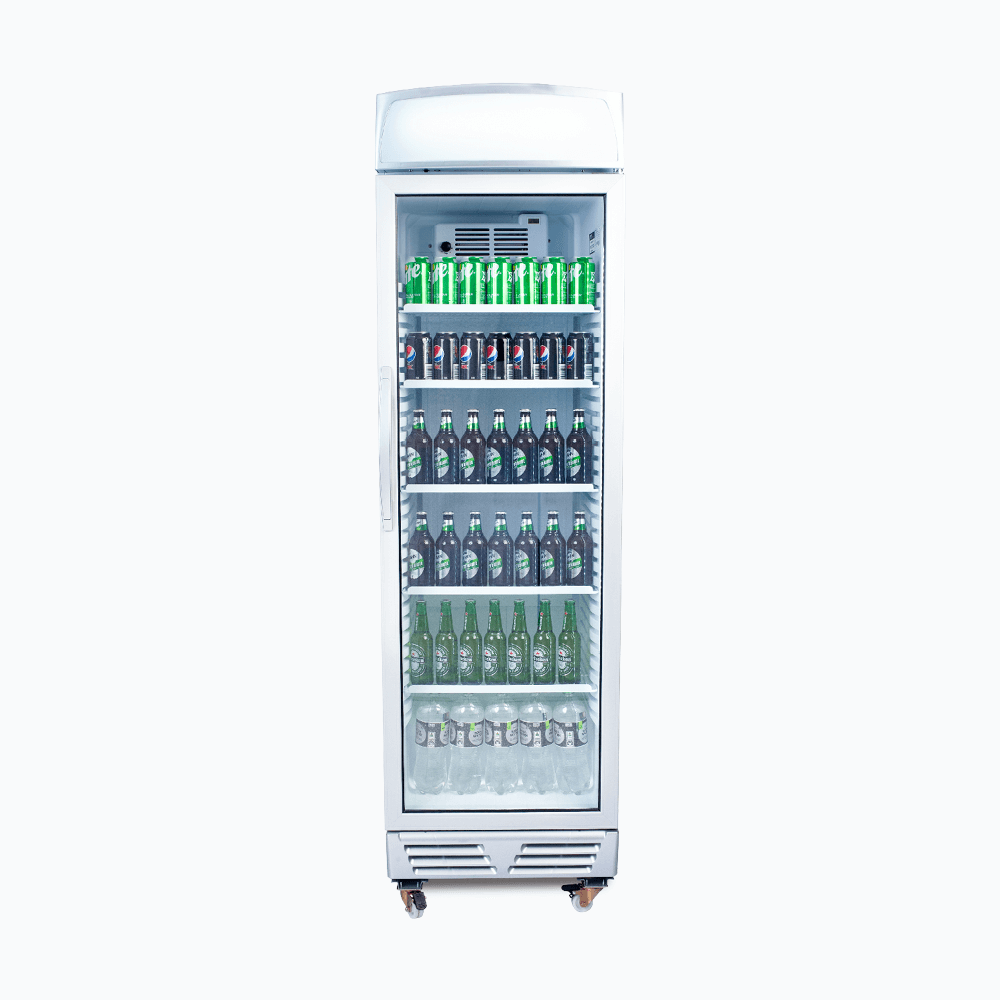 Bromic Upright Display Fridge - 372L - 1 Door - Flat Glass - Lightbox  (5 Years Warranty)
