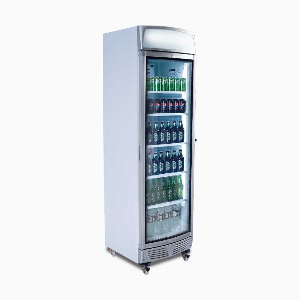Bromic Upright Display Fridge - 380L - 1 Door - Curved Glass - Lightbox  (5 Years Warranty)