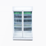 Bromic Upright Display Fridge - 885L - 2 Doors - Flat Glass - White  (5 Years Warranty)