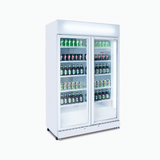 Bromic Upright Display Fridge - 885L - 2 Doors - Flat Glass - White  (5 Years Warranty)