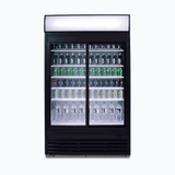 Bromic Upright Display Fridge  - 945L - 2 Doors - Sliding - Flat Glass - Lightbox  (5 Years Warranty)
