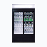 Bromic Upright Display Fridge  - 945L - 2 Doors - Sliding - Flat Glass - Lightbox  (5 Years Warranty)