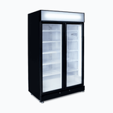 Bromic Upright Display Fridge - 885L - 2 Doors - Flat Glass - Black  (5 Years Warranty)