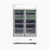 Bromic Upright Display Fridge - 960L - 2 Doors - Flat Glass - Cassette - White  (5 Years Warranty)