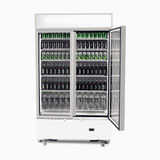 Bromic Upright Display Fridge - 960L - 2 Doors - Flat Glass - Cassette - White  (5 Years Warranty)