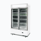 Bromic Upright Display Fridge - 960L - 2 Doors - Flat Glass - Cassette - White  (5 Years Warranty)
