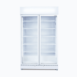 Bromic Upright Display Fridge - 885L - 2 Doors - Flat Glass - White  (5 Years Warranty)