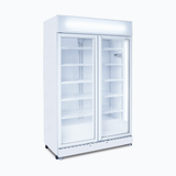 Bromic Upright Display Fridge - 885L - 2 Doors - Flat Glass - White  (5 Years Warranty)