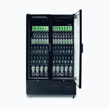 Bromic Upright Display Fridge - 1126L - 2 Door - Flat Glass - Black  (5 Years Warranty)