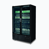 Bromic Upright Display Fridge - 1126L - 2 Door - Flat Glass - Black  (5 Years Warranty)