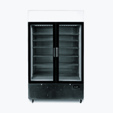 Bromic Upright Display Fridge - 1082L - 2 Door - Flat Glass - Lightbox - Black  (5 Years Warranty)