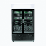 Bromic Upright Display Fridge - 1082L - 2 Door - Flat Glass - Lightbox - Black  (5 Years Warranty)