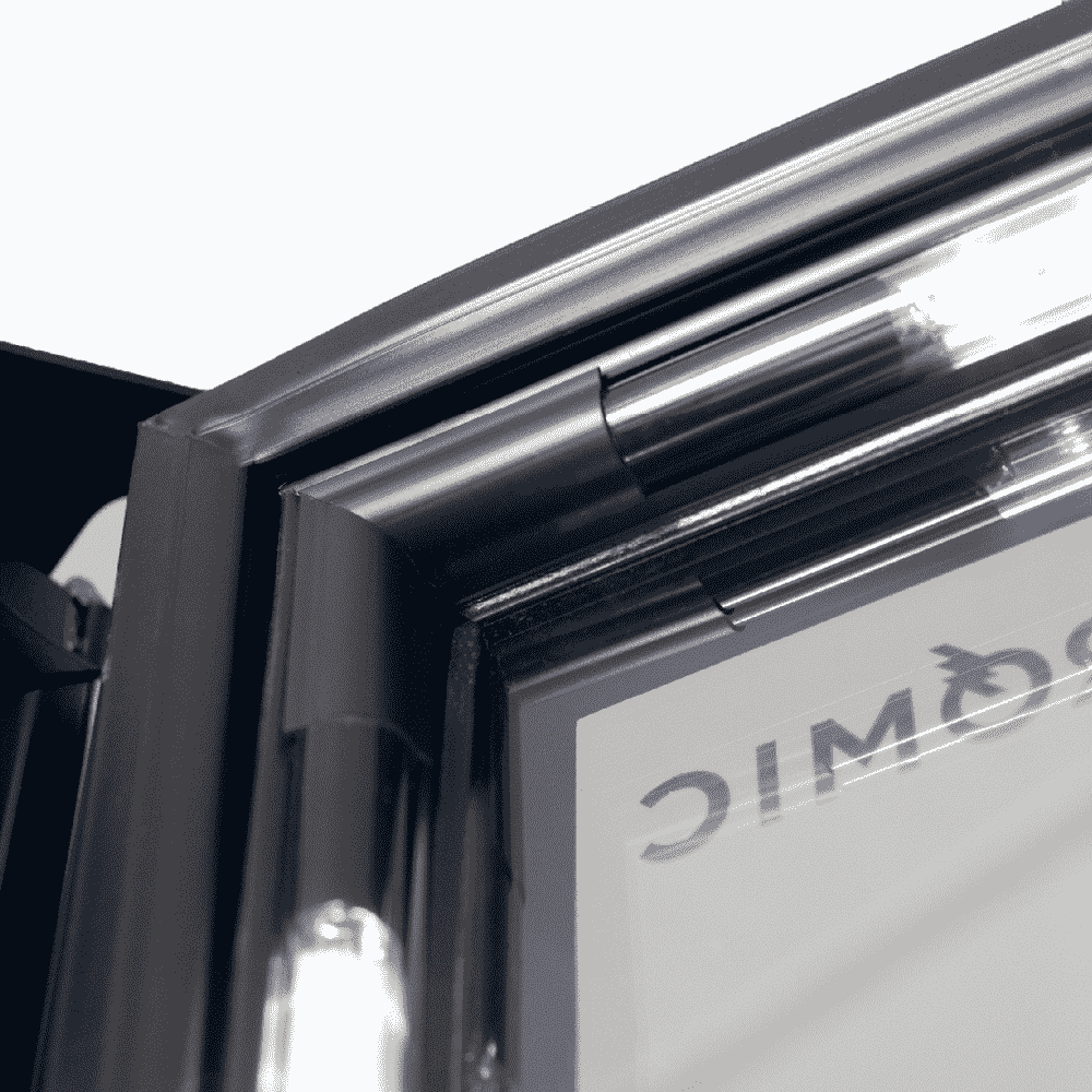 Bromic Upright Display Fridge - 1082L - 2 Door - Flat Glass - Lightbox - Black  (5 Years Warranty)