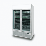 Bromic Upright Display Fridge - 1082L - 2 Door - Flat Glass - Lightbox - Silver  (5 Years Warranty)