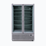 Bromic Upright Display Fridge - 1126L - 2 Door - Flat Glass - Silver  (5 Years Warranty)