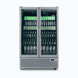 Bromic Upright Display Fridge - 1126L - 2 Door - Flat Glass - Silver  (5 Years Warranty)