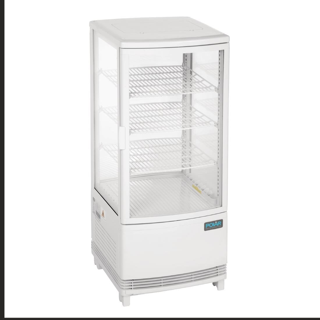 Polar C-Series Energy Efficient Curved Door Display Fridge White - 86Ltr