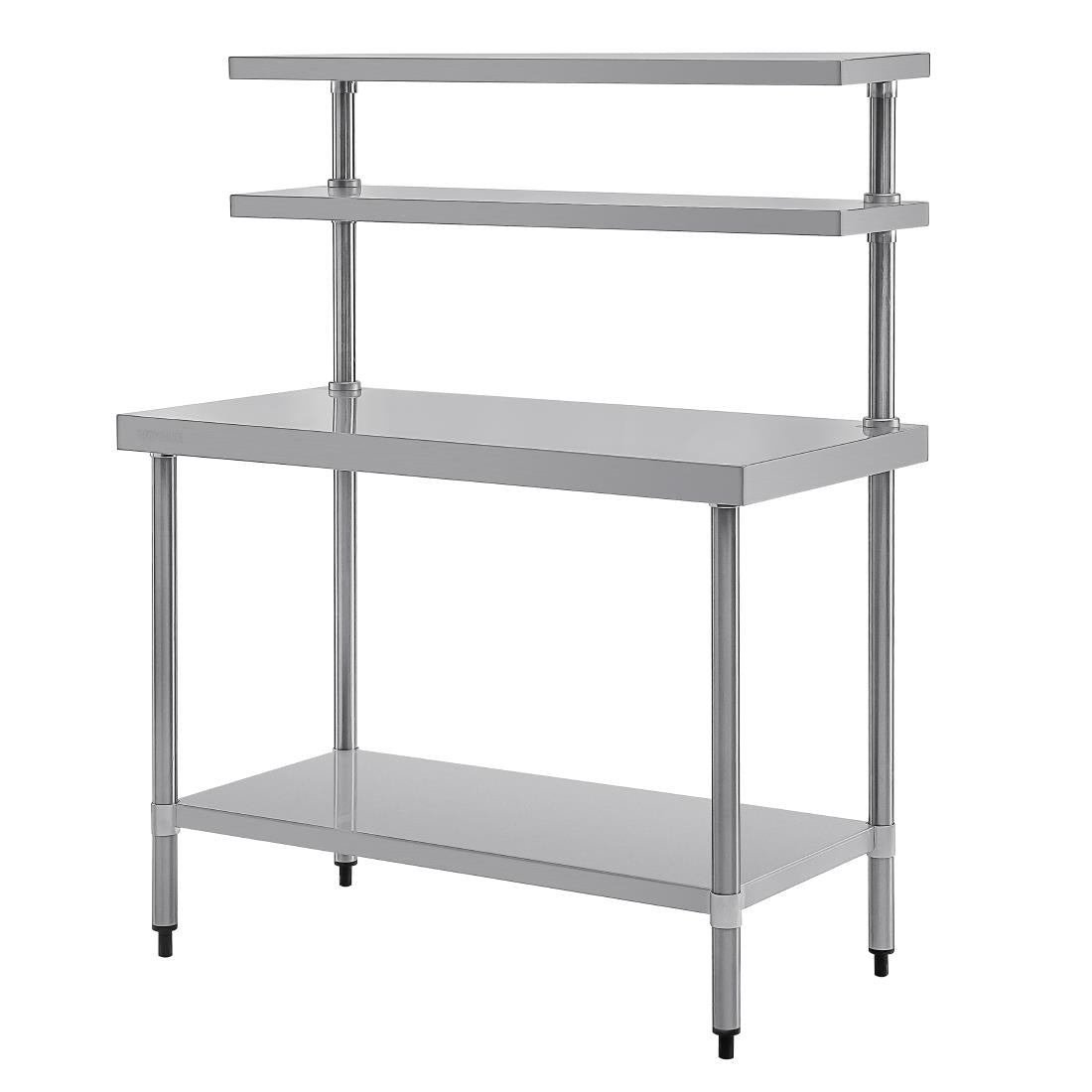 Vogue Table with Gantry Shelf St/St - 1500x 1200x600mm