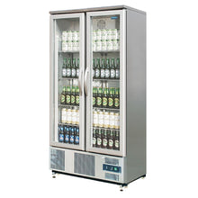 Load image into Gallery viewer, Polar G-Series Double Door Upright Back Bar Fridge Hinged St/St 490Ltr
