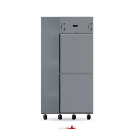 ComChef original 360° rendered view of FED-X XURF650S1V split-door upright freezer