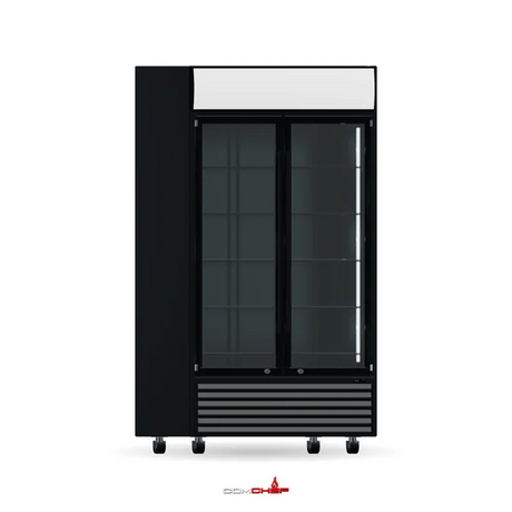 ComChef 360° rotating view of Thermaster LG-1000BP black beverage fridge